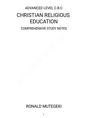 Exotic Notes REVISED CBC CRE A' LEVEL COMPREHENSIVE NOTES – Free A-LEVEL Notes PDF ...