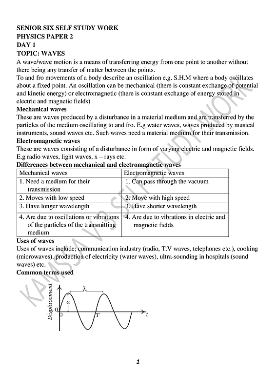 a level waves